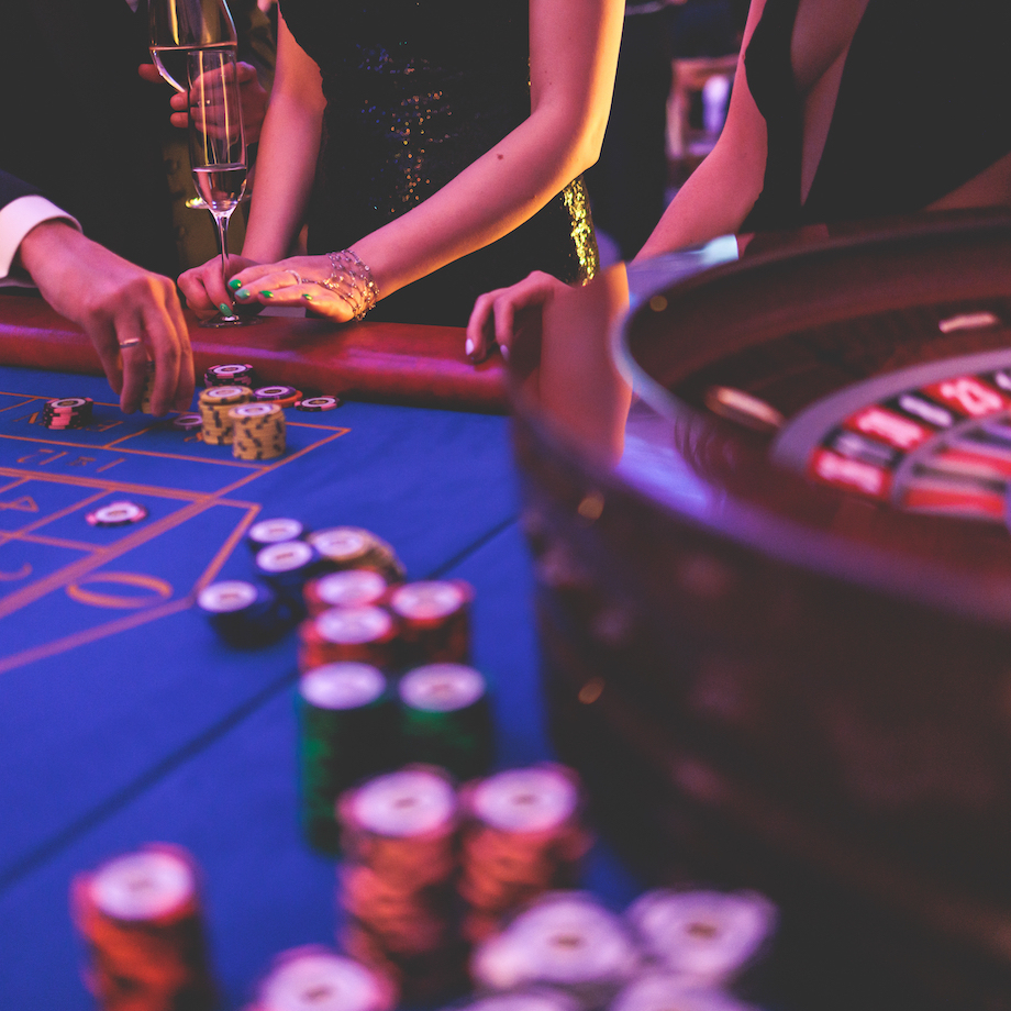 View of table at a casino