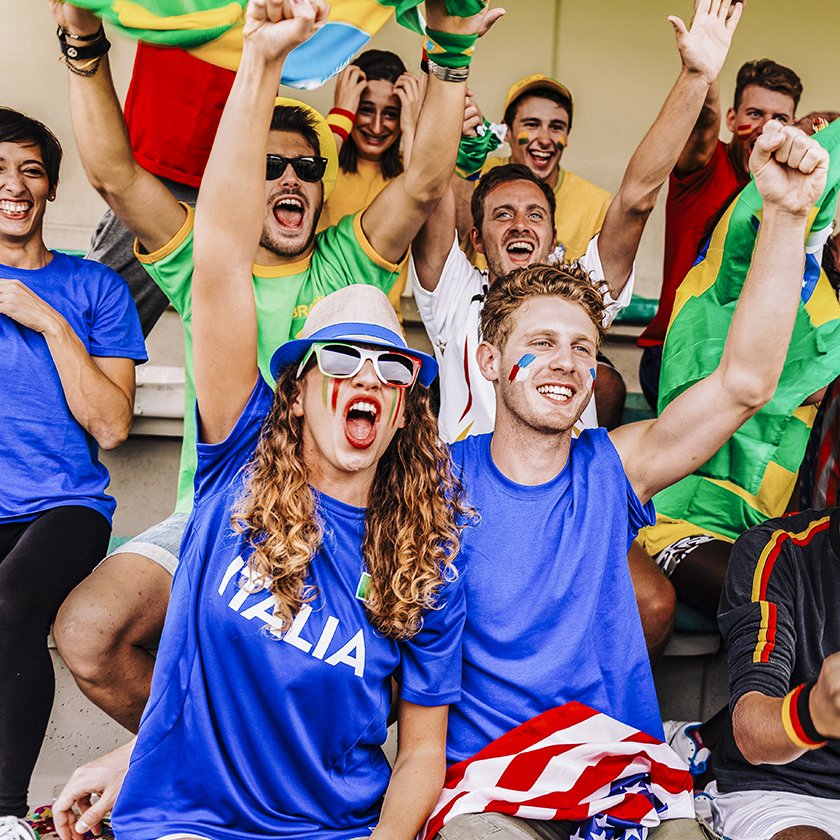 Group of people at a sporting event