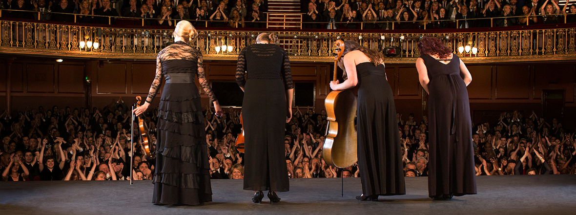 Performers on a stage