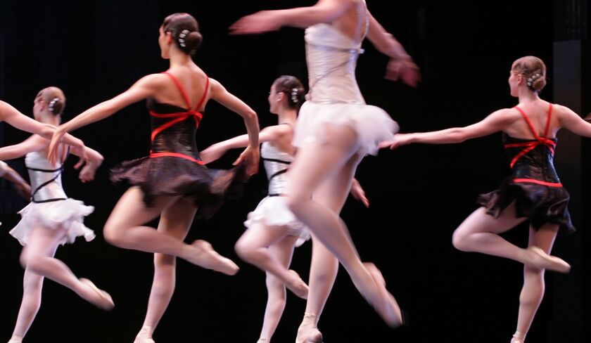 Ballet dancers on stage